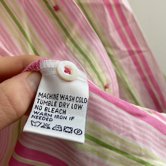 Vintage Lilly Pulitzer Candy Stripe Button Up, 4 - Picture 5 of 9